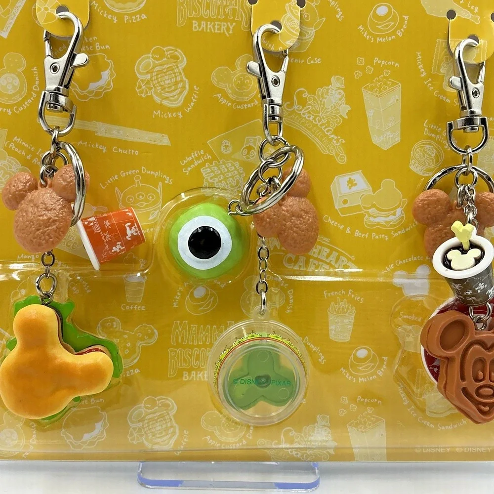 Tokyo Disney Resort Food Keychains Set Mickey Mike Wazowski Set of 3